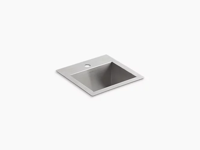 Vault™15" x 15" x 9-5/16" Top-mount/undermount bar sink with single faucet hole K-3840-1-NA-related