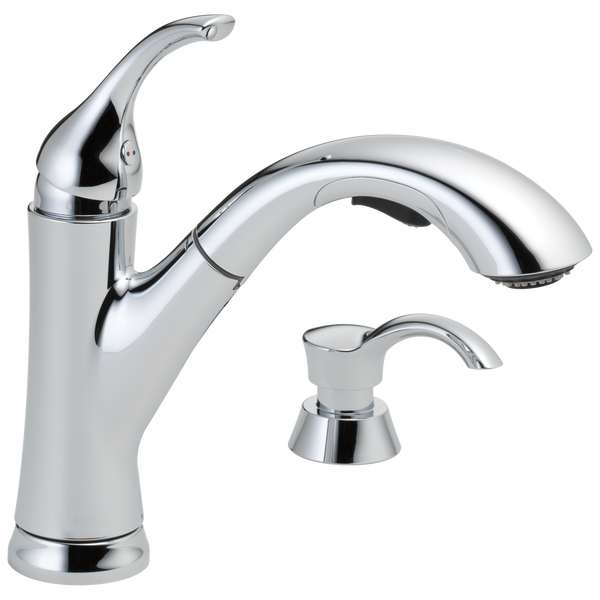 Kessler™ Single Handle Pull-Out Kitchen Faucet With Soap Dispenser In Chrome MODEL#: 16932-SD-DST-related