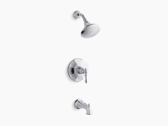 Kelston®Rite-Temp® bath and shower valve trim with lever handle, spout and 2.5 gpm showerhead K-TS13492-4-CP-related