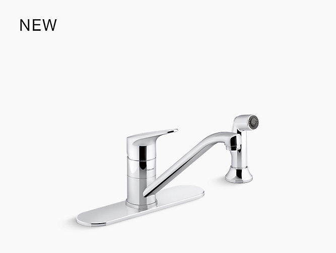 Valton™  Single-handle kitchen sink faucet with sidespray-related