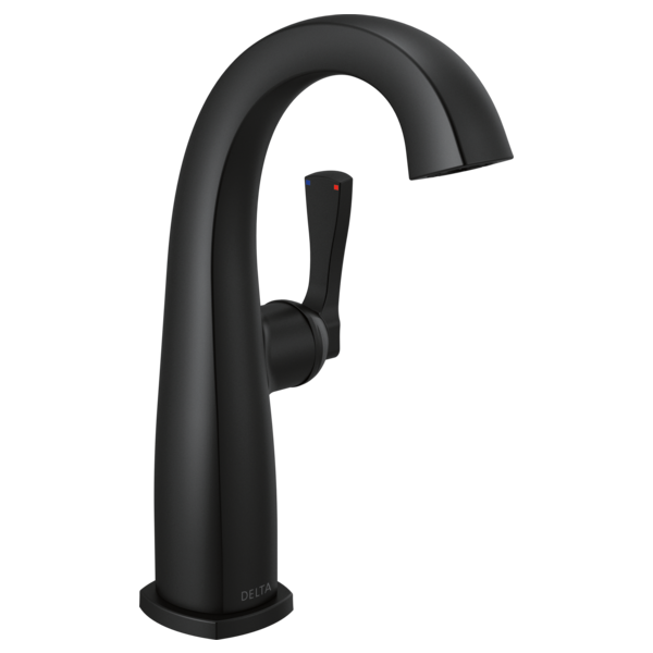 STRYKE® Stryke® Single Handle Mid-Height Bathroom Faucet - Less Handle In Matte Black MODEL#: 677-BLLHP-DST--H550BL-product-view