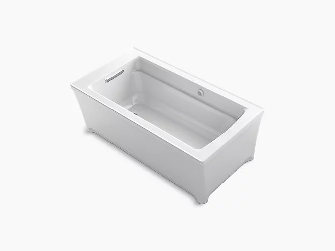 Archer®61-3/4" x 31-3/4" freestanding Heated BubbleMassage™ air bath with Bask® heated surface K-2593-GHW-0-related