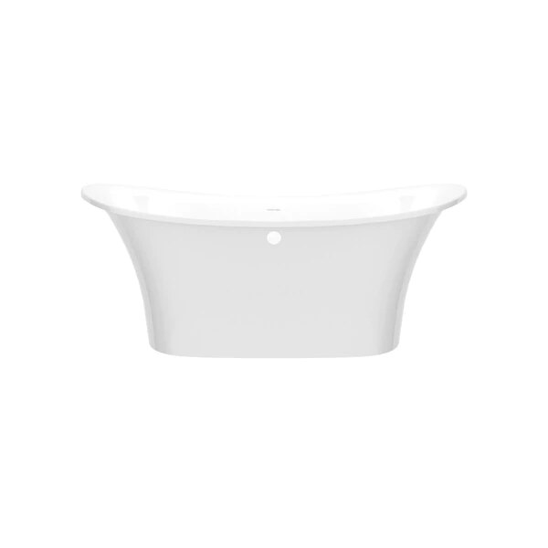 Toulouse 59-3/4 Inch X 29-1/4 Inch Freestanding Soaking Bathtub With Overflow - Gloss White | Model Number: TO1-N-SW-OF-0-large