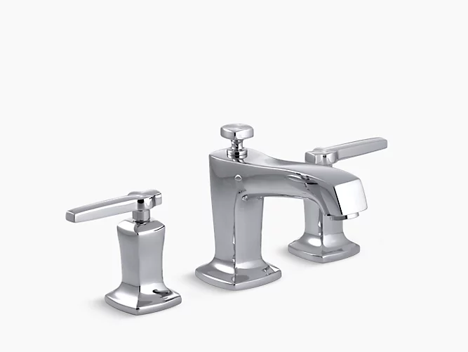 Widespread bathroom sink faucet with lever handles-related