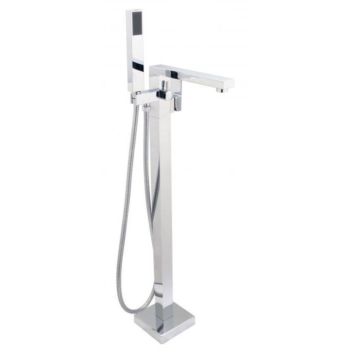 SQUARE Free Standing Tub Filler with Hand Shower-related
