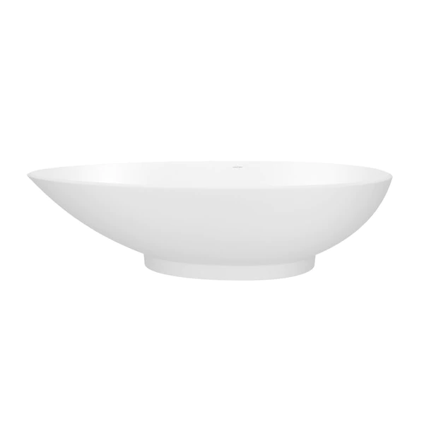 Napoli 74-3/4 Inch X 33-1/4 Inch Freestanding Soaking Bathtub With No Overflow - Matte White | Model Number: NAPM-N-SM-NO-0-large