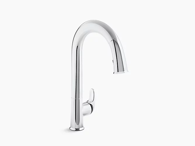 Sensate™Touchless kitchen faucet with black accents, 15-1/2" pull-down spout, DockNetik® magnetic docking system, and a 2-function sprayhead featuring the new Sweep® spray K-72218-B7-CP-related