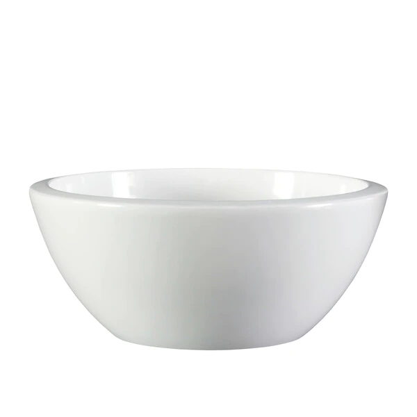Maru 42 Round 16-5/8 Inch Vessel Lavatory Sink In Volcanic Limestone™ Without Internal Overflow - Gloss White | Model Number: VB-MAU-42-NO-0-large