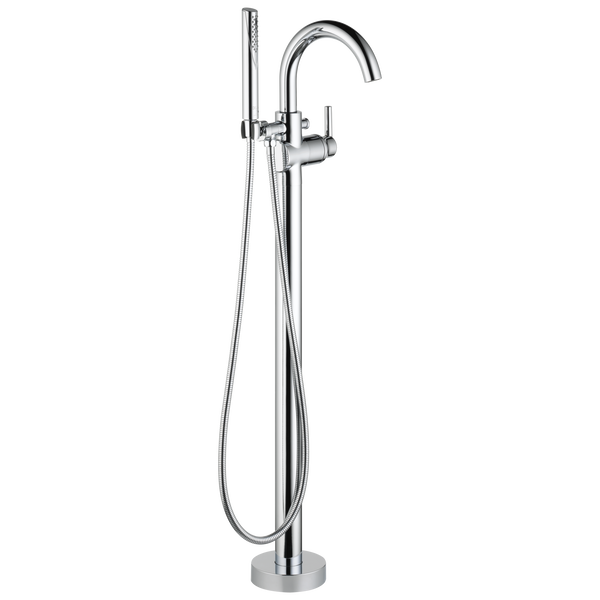 Single Handle Floor Mount Tub Filler Trim With Hand Shower In Chrome MODEL#: T4759-FL-related