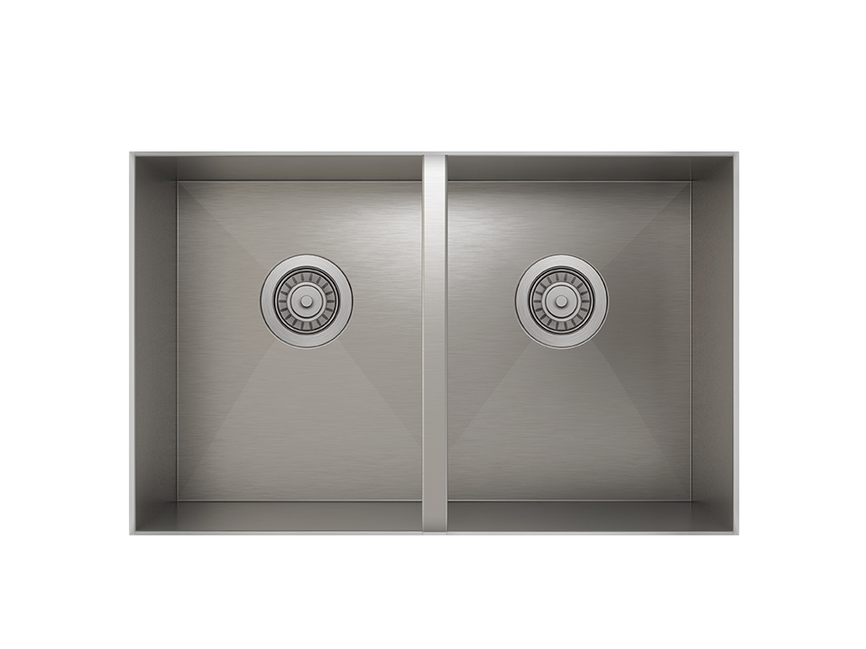 50/50 Double Bowl undermount Kitchen Sink ProInox H0 18-gauge Stainless Steel, 28'' X 16'' X 8''  IH0-UE-31188-related