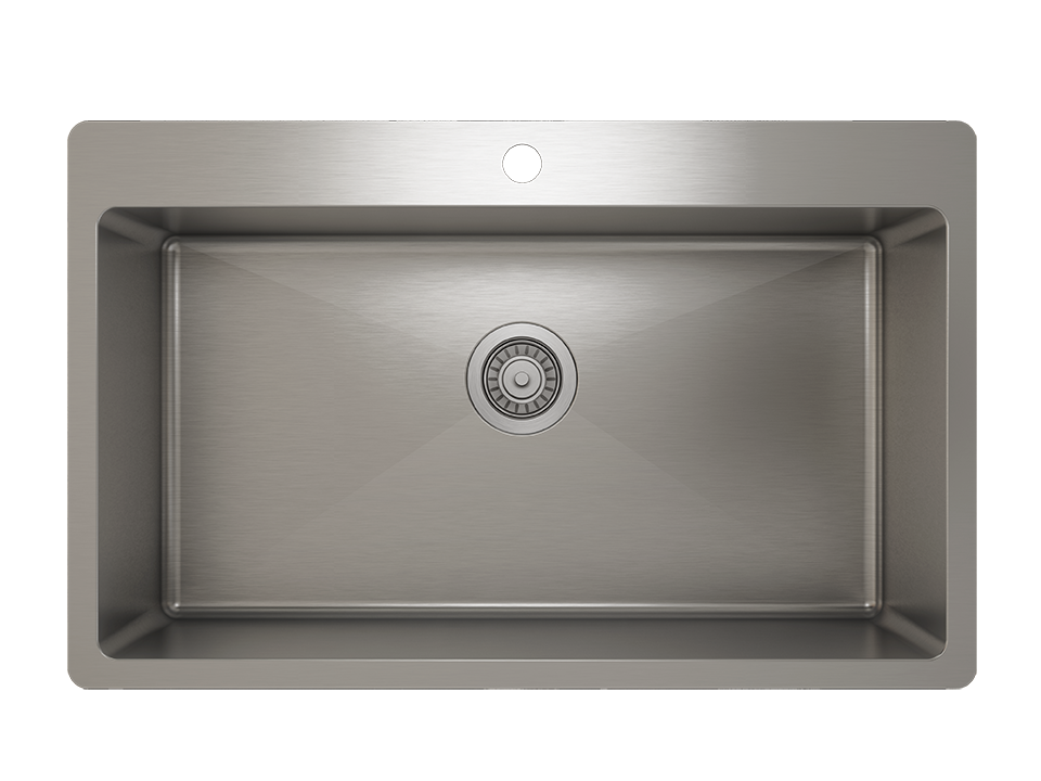 Single Bowl Topmount Kitchen Sink ProInox H75 18-gauge Stainless Steel, 30'' x 16'' x 9''  IH75-TS-32209-related