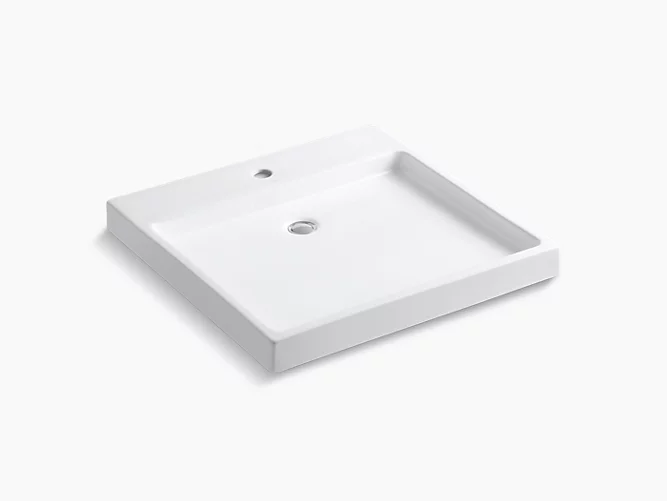 Purist® Wading Pool®Fireclay vessel bathroom sink with single faucet hole K-2314-1-0-related