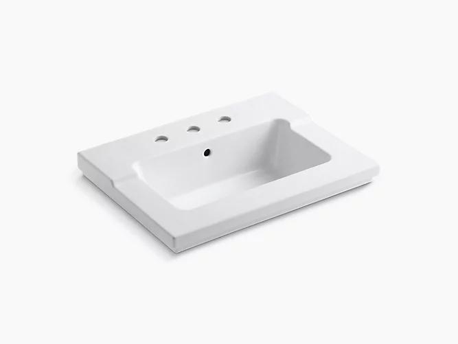 Tresham®vanity-top bathroom sink with 8" widespread faucet holes K-2979-8-0-product-view
