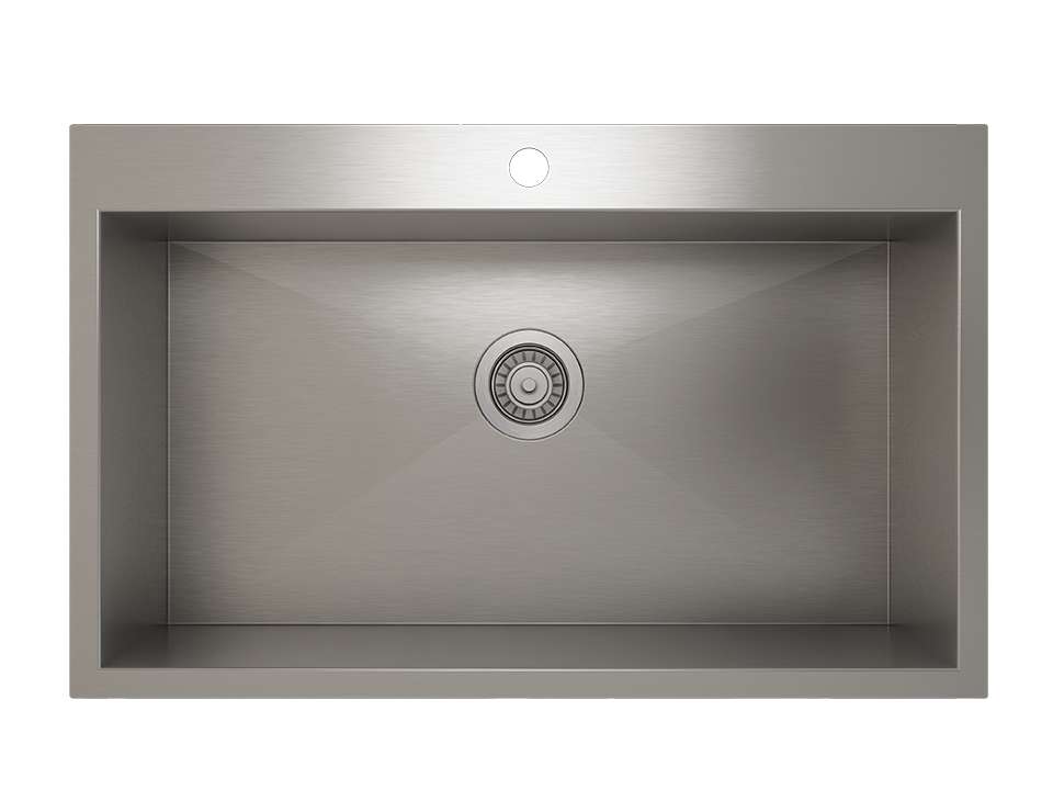 Single Bowl Topmount Kitchen Sink ProInox H0 18-gauge Stainless Steel, 30'' x 16'' x 9''  IH0-TS-32209-related