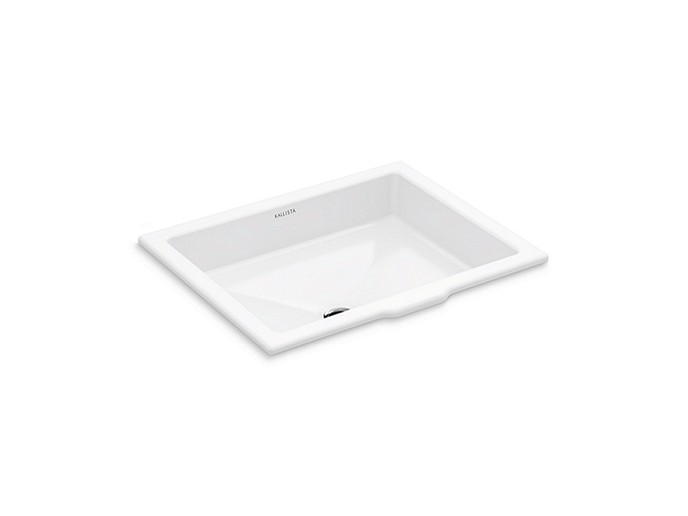 UNDER-MOUNT SINK, CENTRIC RECTANGLE WITH OVERFLOW PERFECT by Kallista P74235-WO-0-product-view