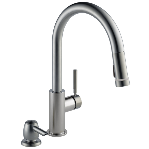 Single Handle Pull-Down Kitchen Faucet In Spotshield Stainless MODEL#: 19933L-SPSD-DST-related