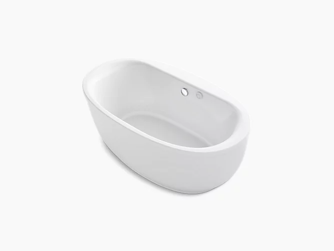 Sunstruck®65-1/2" x 35-1/2" oval freestanding Heated BubbleMassage™ air bath with fluted shroud K-1967-GH-0-related