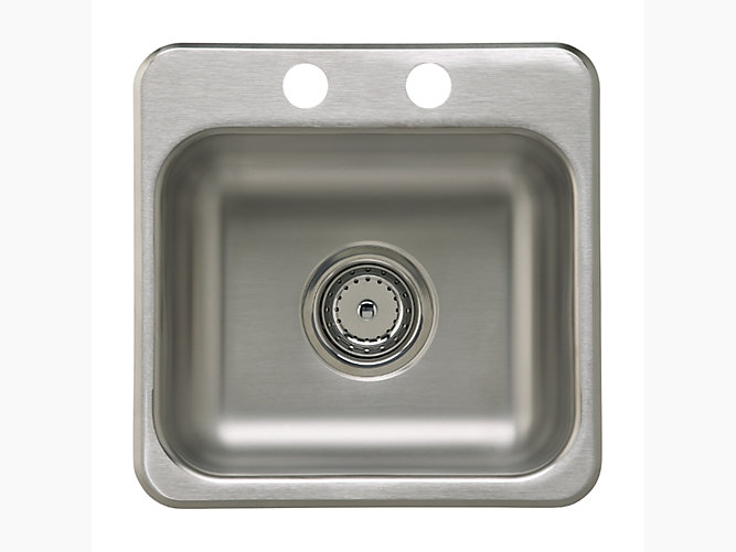 Top-mount single-basin bar sink, 15" x 15" x 5-1/2"-related