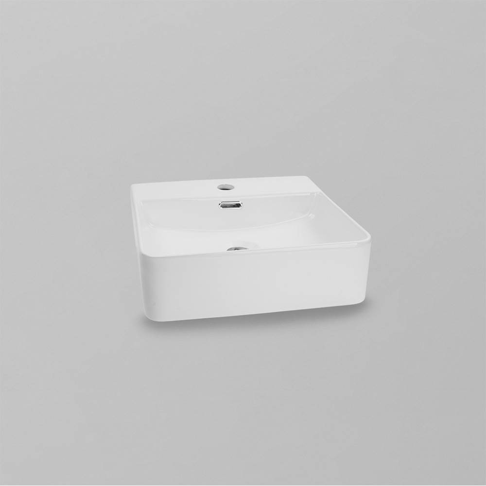 Basin - Ceramic - Countertop - Wht - 1 Hole-related