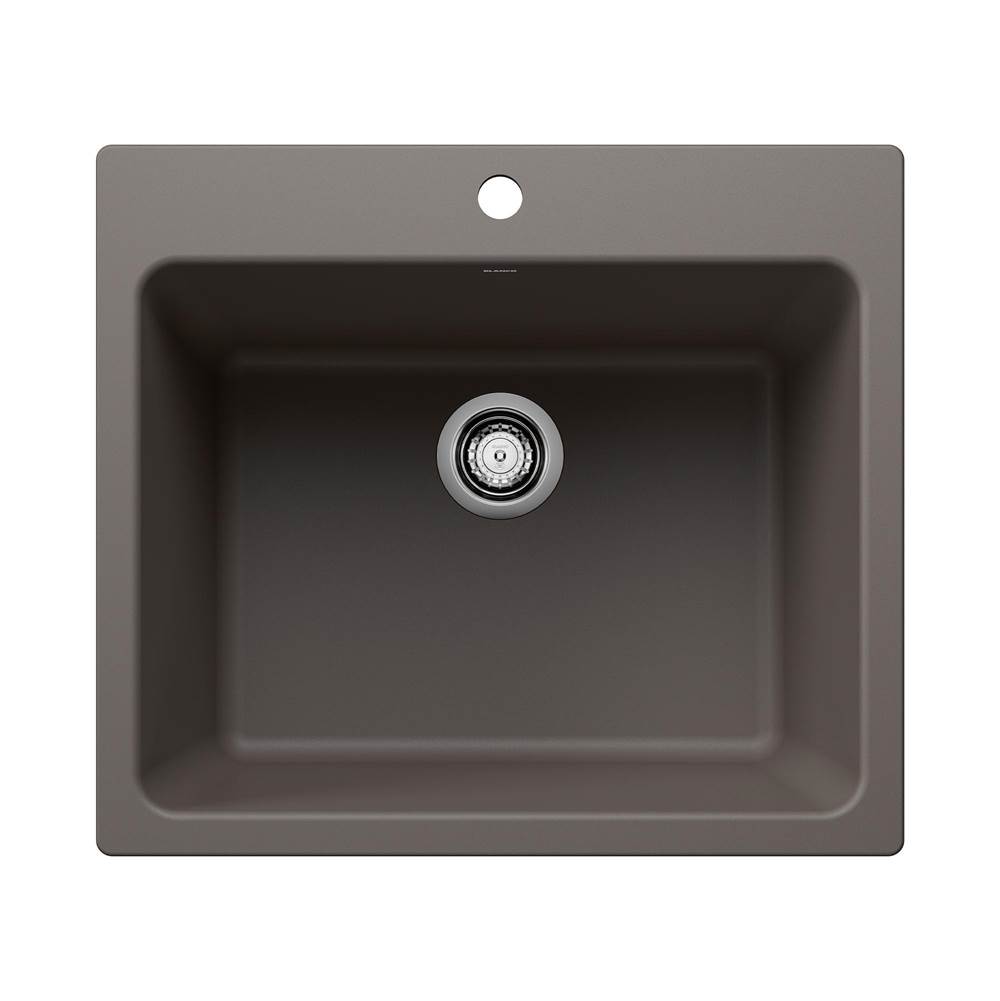 Liven SILGRANIT 25'' Single Bowl Dual Mount Laundry Sink - Volcano Gray-related