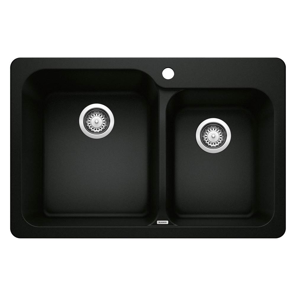Vision SILGRANIT 31.5'' 60/40 Double Bowl Dual Mount Kitchen Sink - Coal Black-related