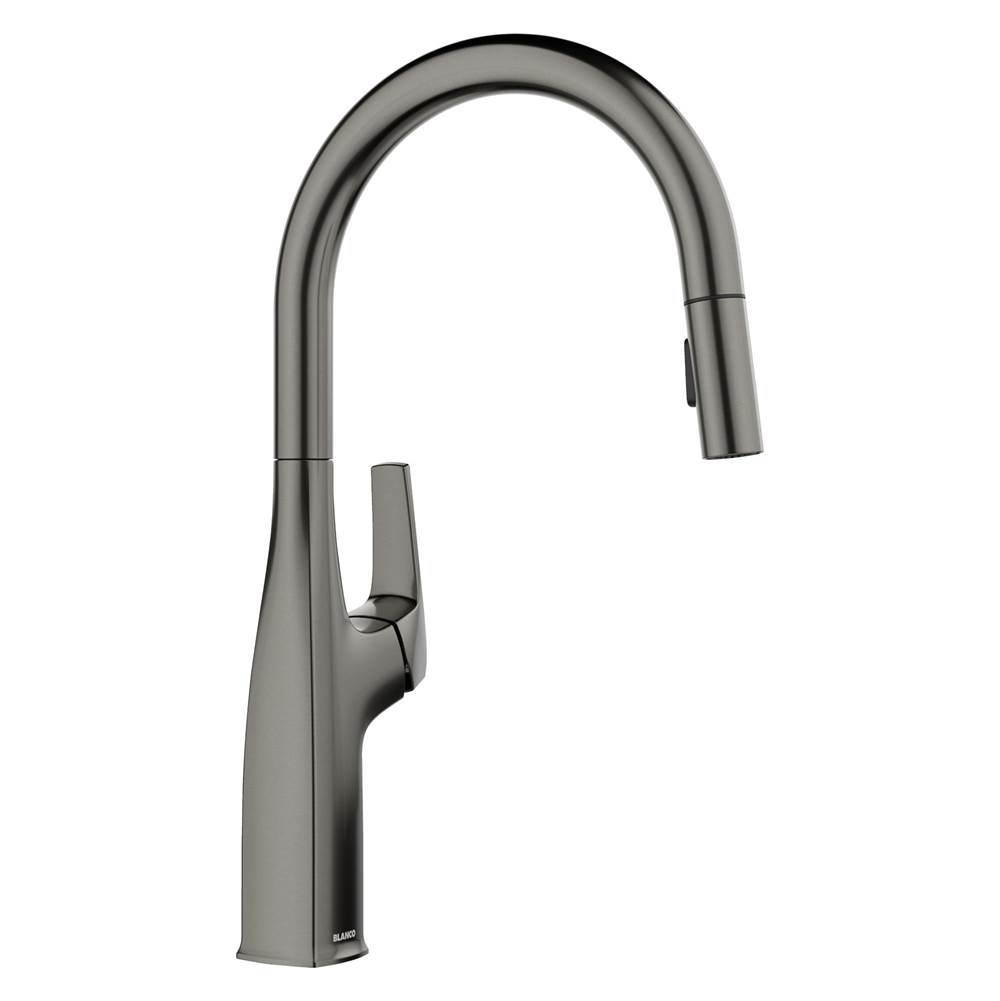 Rivana High Arc Pull-Down Dual-Spray Kitchen Faucet - Satin Dark Steel-related
