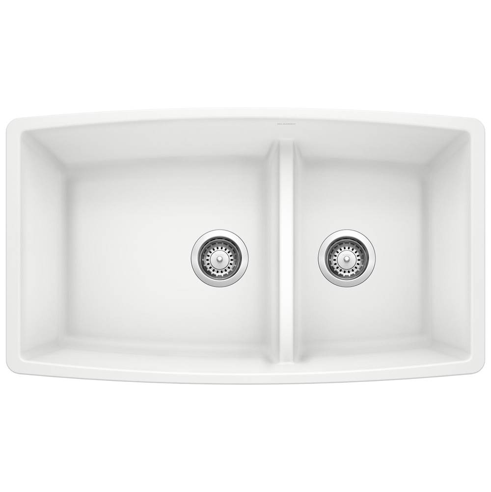 Performa SILGRANIT 33'' 60/40 Double Bowl Undermount Kitchen Sink with Low Divide-shop
