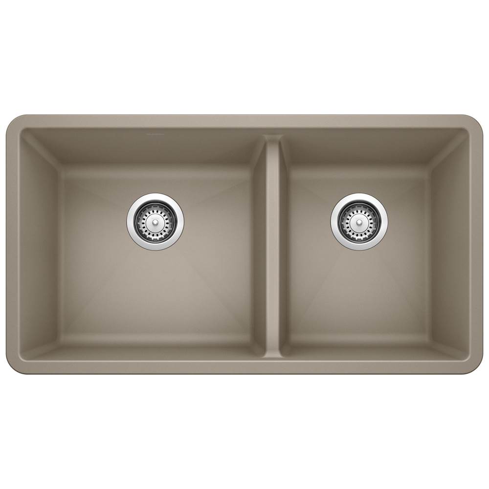 Precis SILGRANIT 33'' 60/40 Double Bowl Undermount Kitchen Sink - Truffle-shop