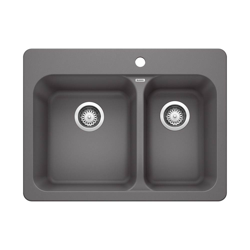 Vision SILGRANIT 27.5'' 70/30 Double Bowl Dual Mount Kitchen Sink - Cinder-related