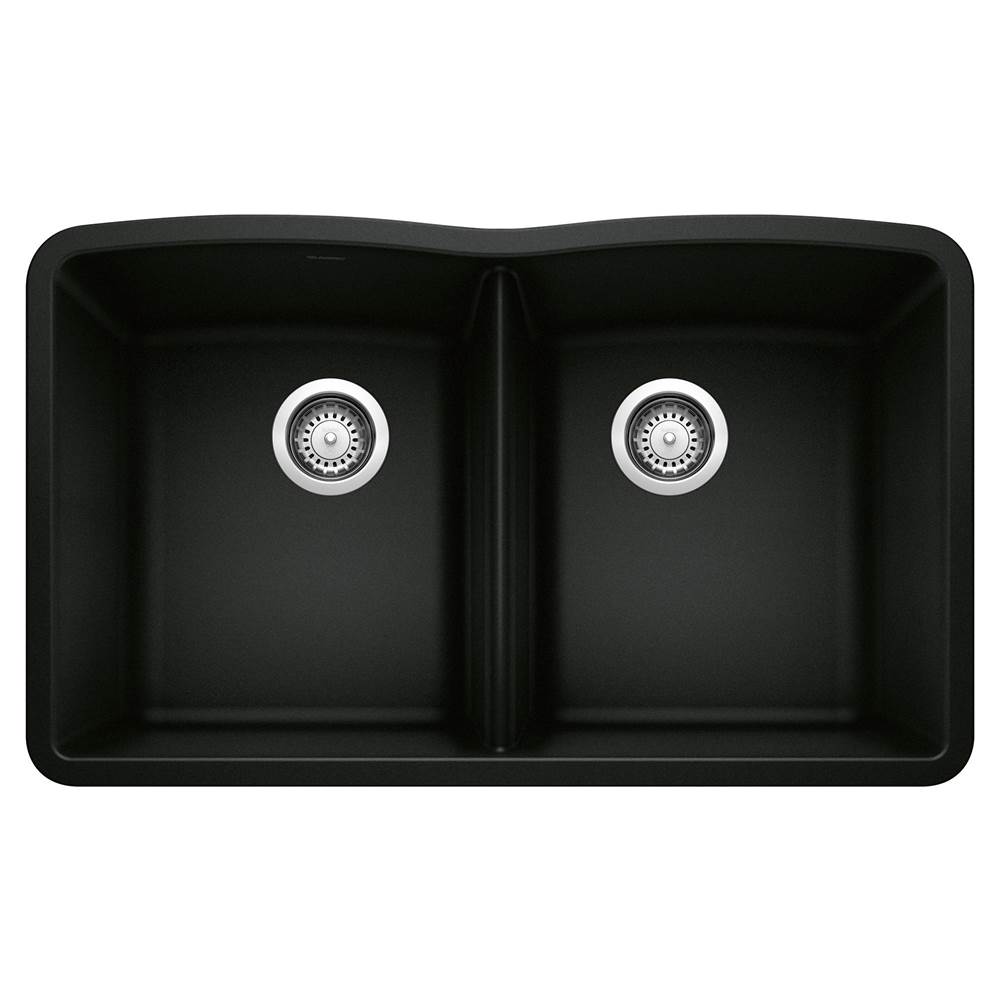 Diamond SILGRANIT 32'' 50/50 Double Bowl Undermount Kitchen Sink - Coal Black-related