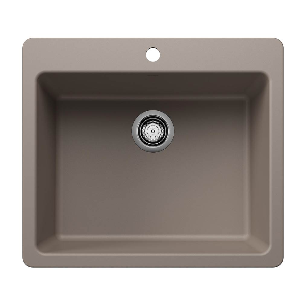 Liven SILGRANIT 25'' Single Bowl Dual Mount Kitchen Sink - Truffle-shop