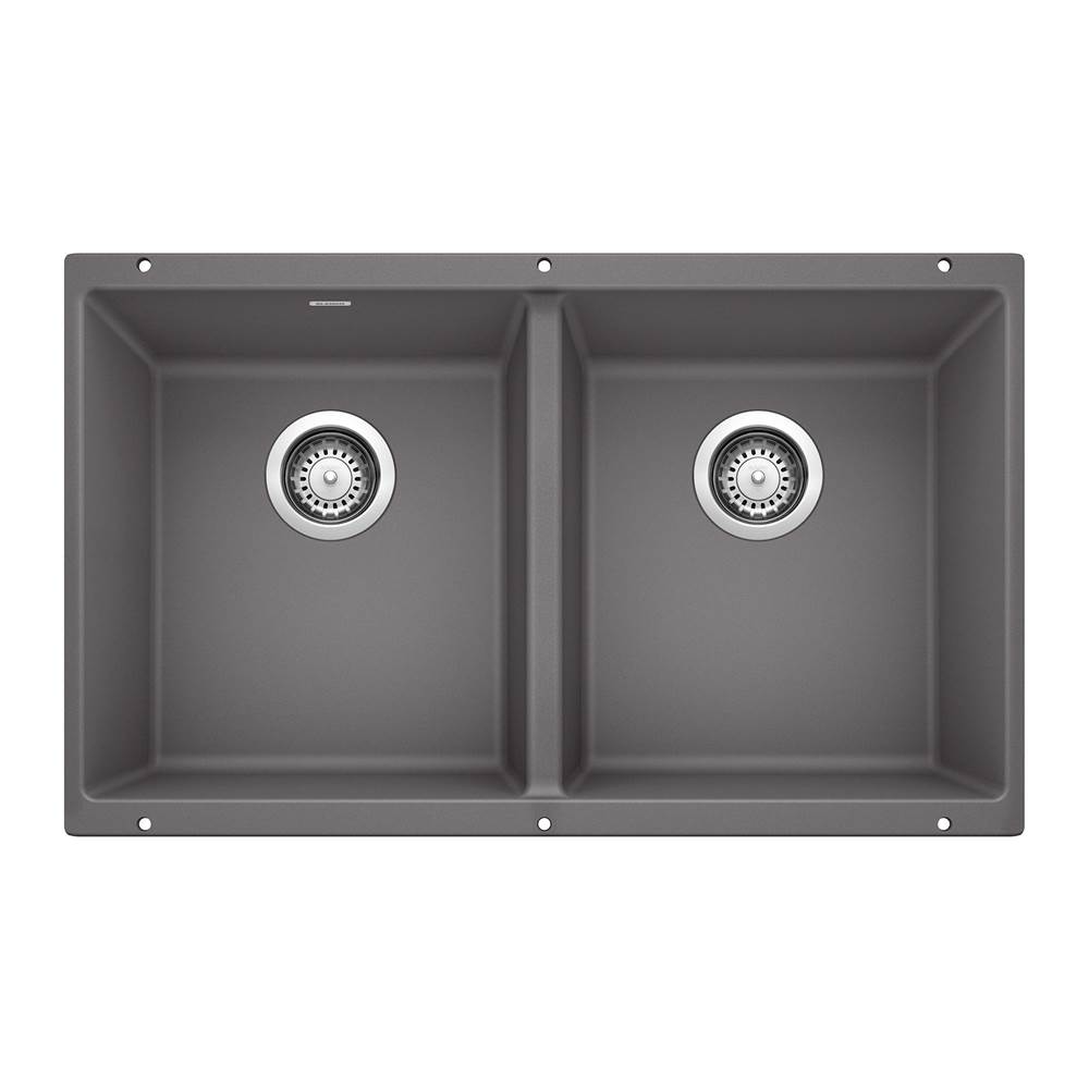 Precis SILGRANIT 29'' 50/50 Double Bowl Undermount Kitchen Sink - Cinder-related