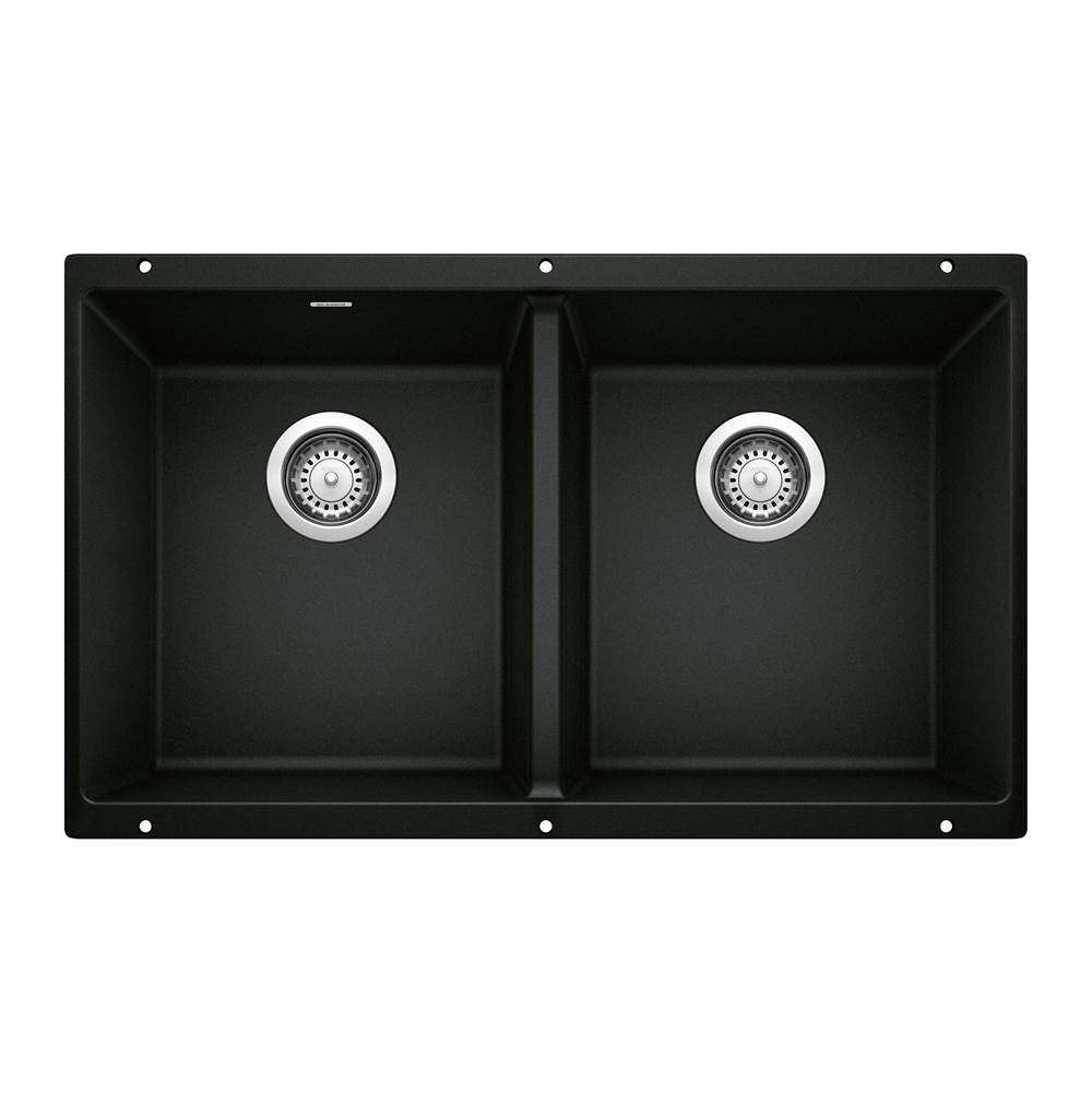 Precis SILGRANIT 29'' 50/50 Double Bowl Undermount Kitchen Sink - Coal Black-related