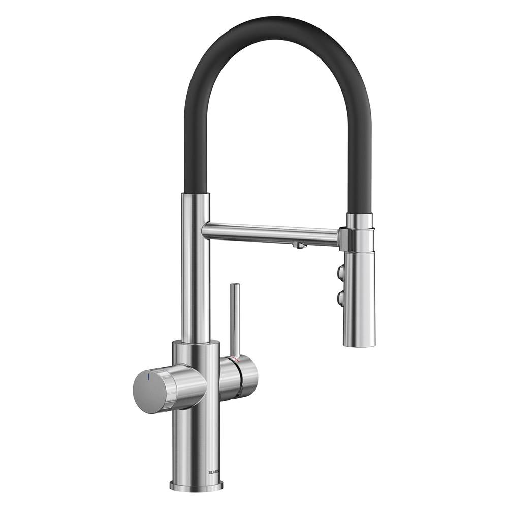 Catris Flexo Filter-Ready Semi-Pro Pull-Down Dual-Spray Kitchen Faucet - PVD Stee-related