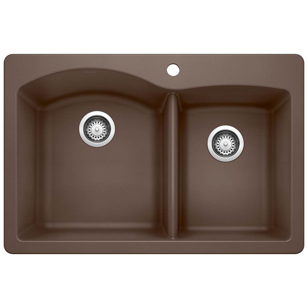Diamond SILGRANIT 33'' 60/40 Double Bowl Dual Mount Kitchen Sink - Cafe-related