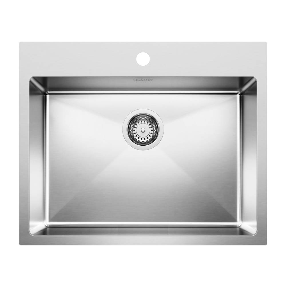 Quatrus R15 25'' Single Bowl Dual Mount Stainless Steel Kitchen Sink-related