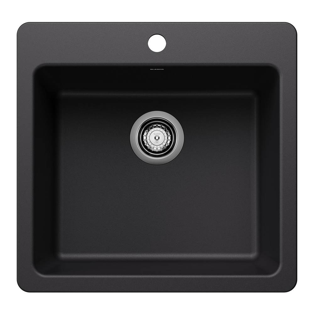 Liven SILGRANIT 21'' Single Bowl Dual Mount Kitchen Sink - Coal Black-related