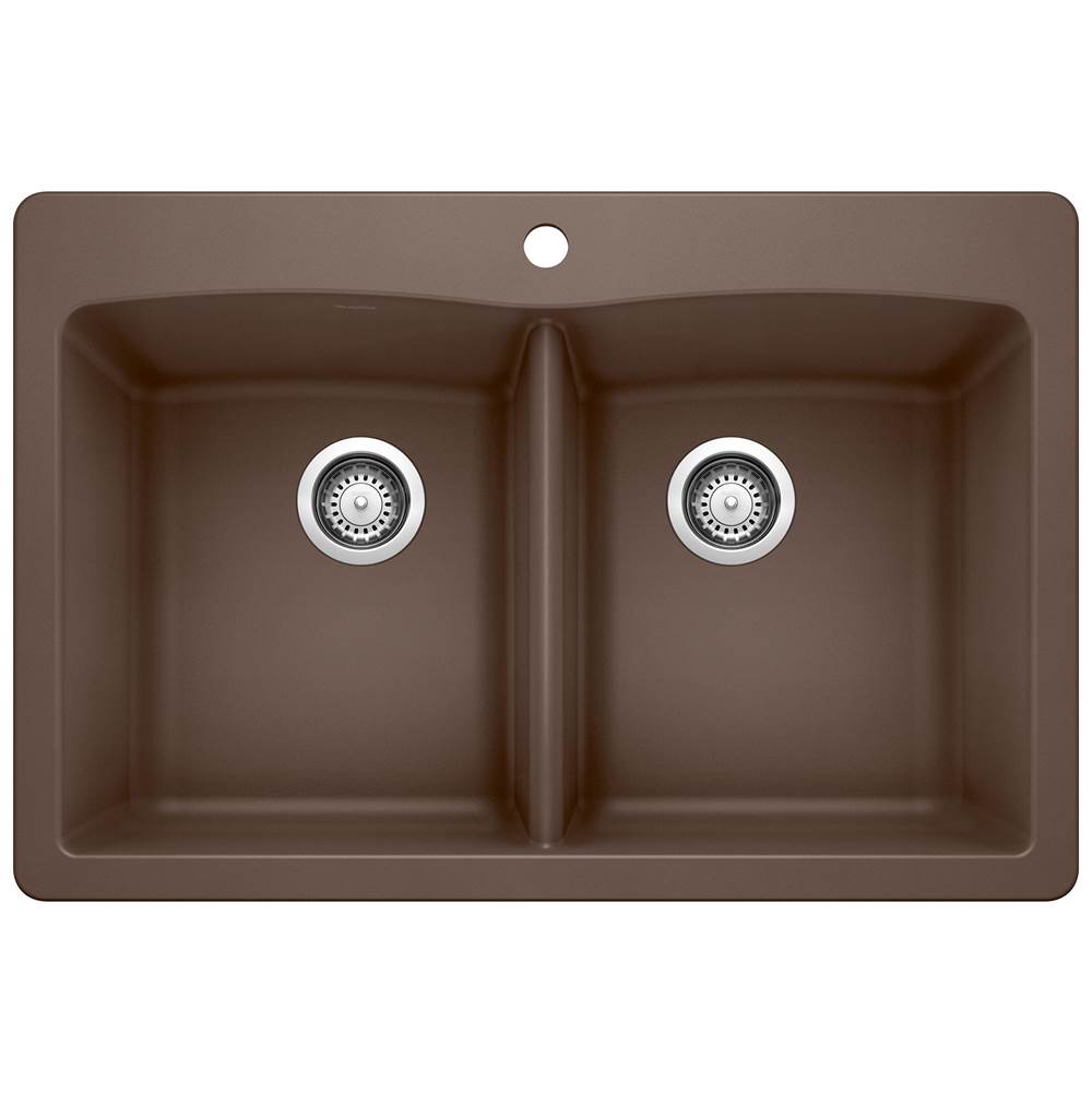 Diamond SILGRANIT 33'' 50/50 Double Bowl Dual Mount Kitchen Sink - Cafe-related