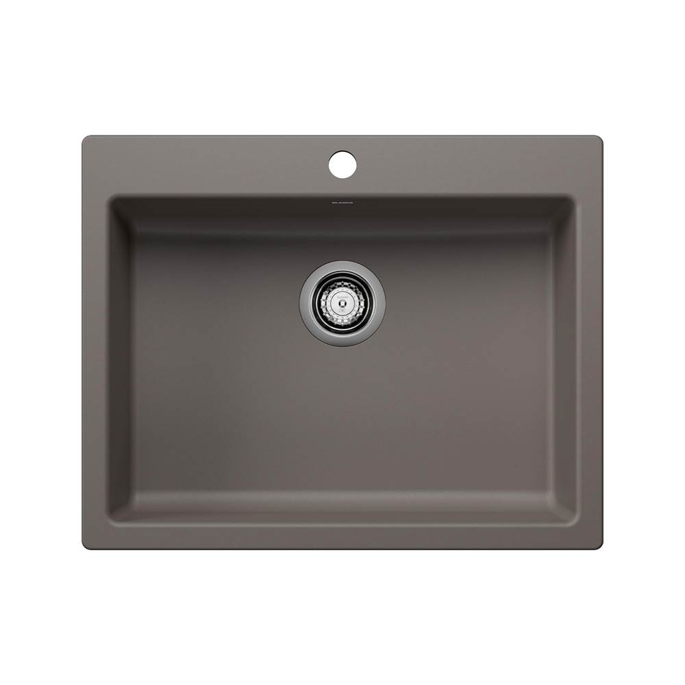 Precis SILGRANIT 25'' CSA Single Bowl Drop-In Kitchen Sink - Volcano Gray-related