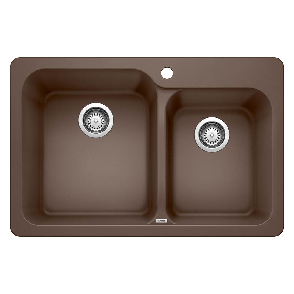 Vision SILGRANIT 31.5'' 60/40 Double Bowl Dual Mount Kitchen Sink - Cafe-shop