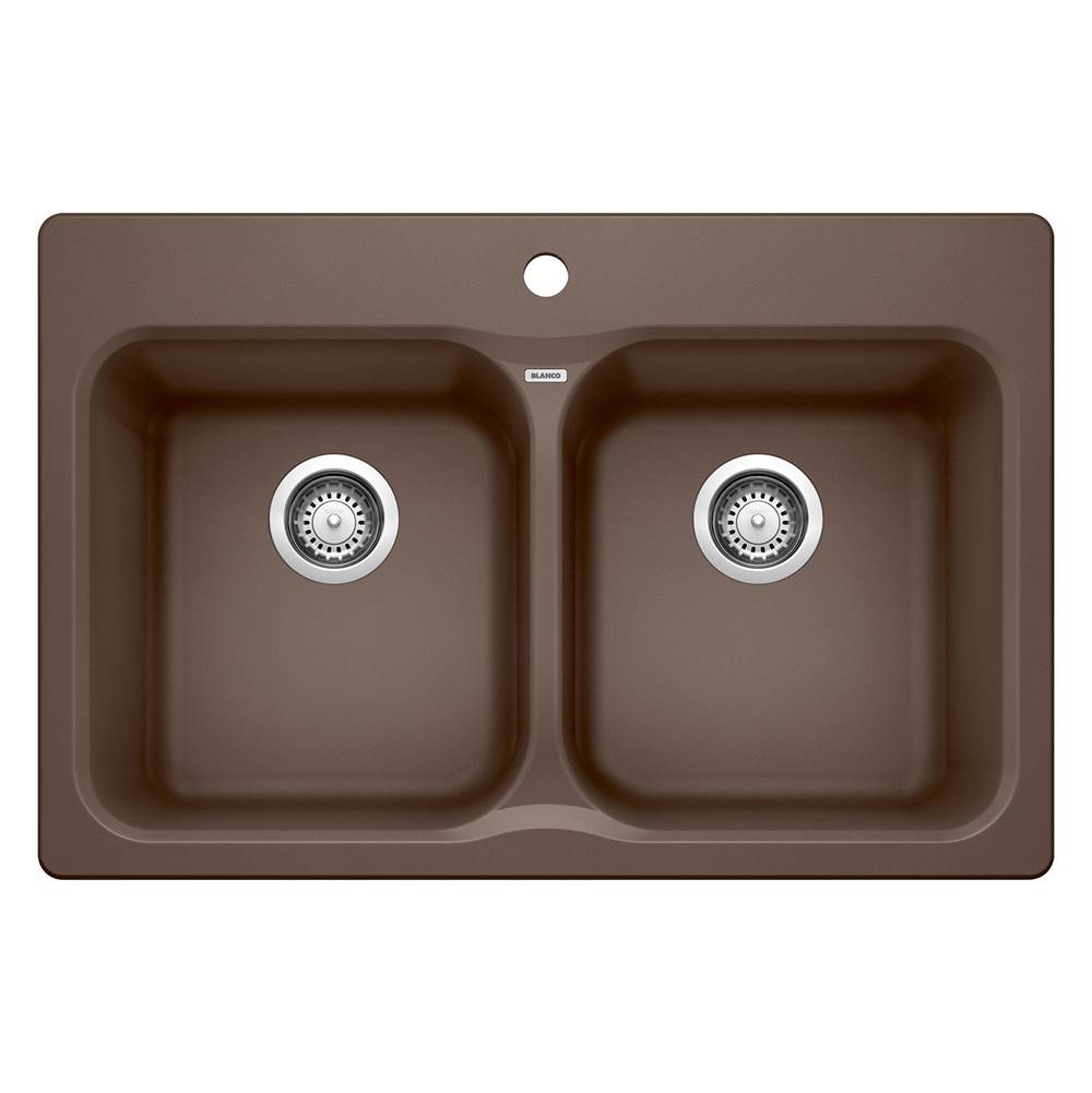 Vision SILGRANIT 31.5'' 50/50 Double Bowl Dual Mount Kitchen Sink - Cafe-shop