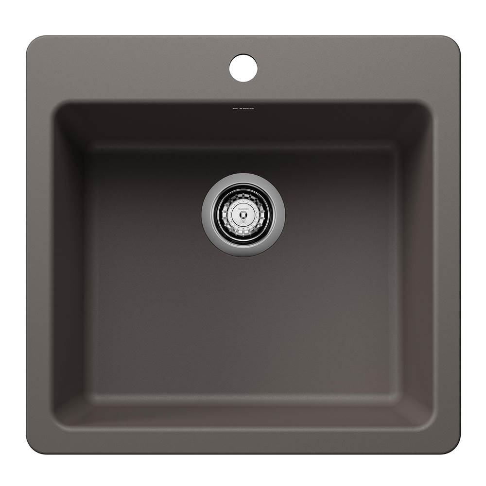 Liven SILGRANIT 21'' Single Bowl Dual Mount Kitchen Sink - Volcano Gray-related