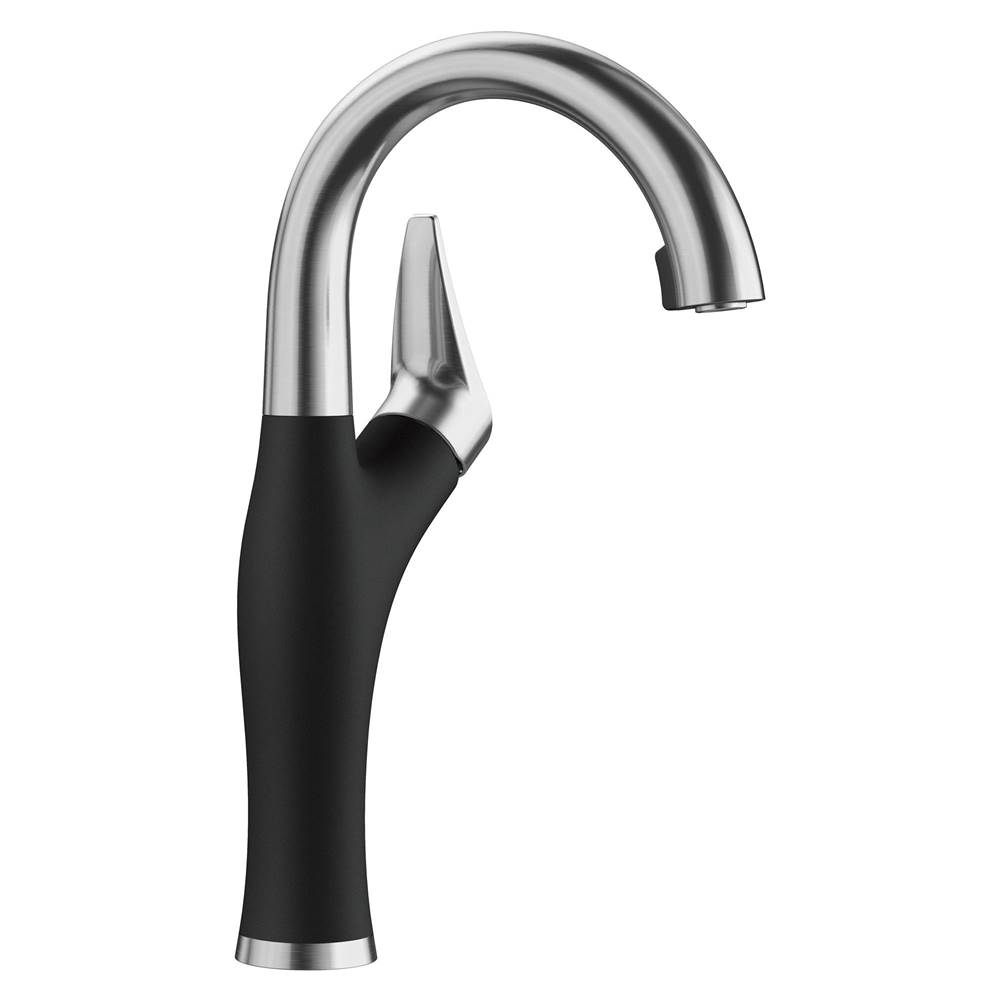 Artona Pull-Down Dual-Spray Bar Faucet - PVD Steel/Coal Black-shop