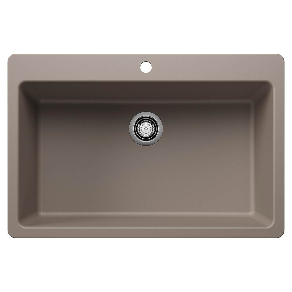 Liven SILGRANIT 33'' Super Single Dual Mount Kitchen Sink - Truffle-related