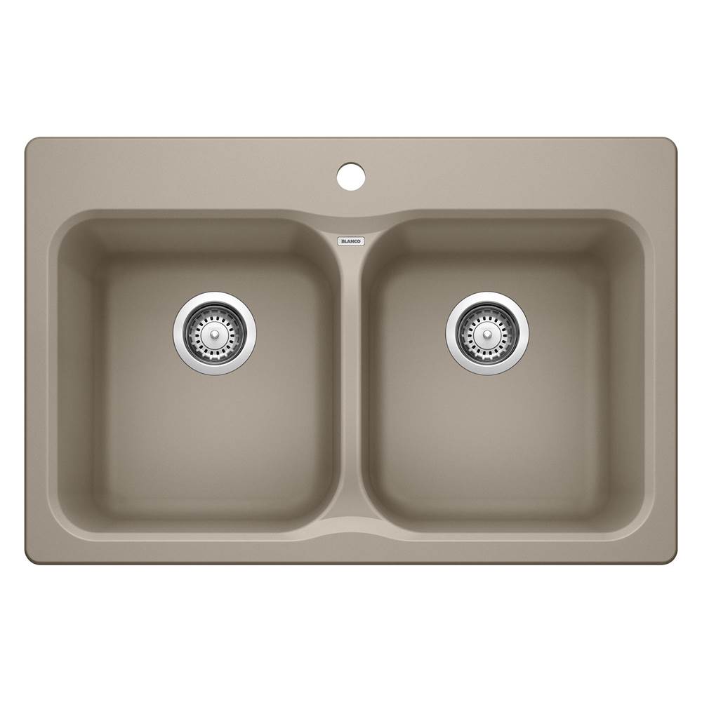 Vision SILGRANIT 31.5'' 50/50 Double Bowl Dual Mount Kitchen Sink - Truffle-related