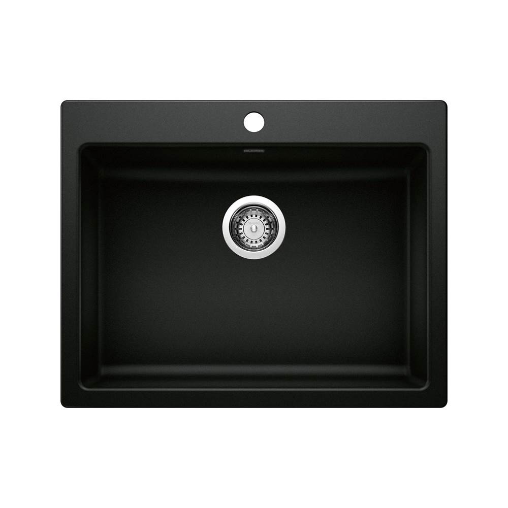 Precis SILGRANIT 25'' CSA Single Bowl Drop-In Kitchen Sink - Coal Black-related
