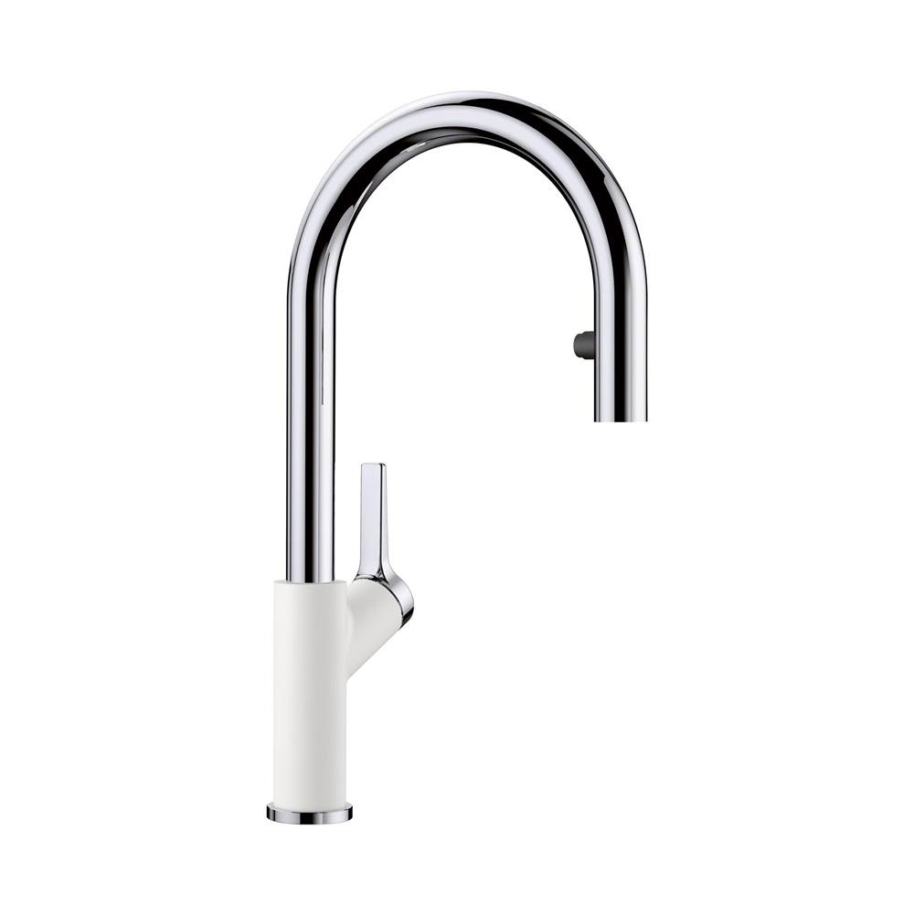 Urbena Pull-Down Dual-Spray Kitchen Faucet - Chrome/White-related