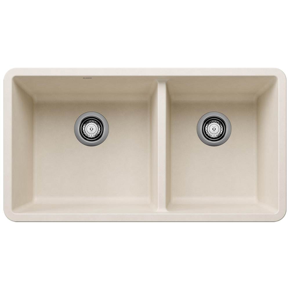 Precis SILGRANIT 33'' 60/40 Reversible Double Bowl Undermount Kitchen Sink with L-shop