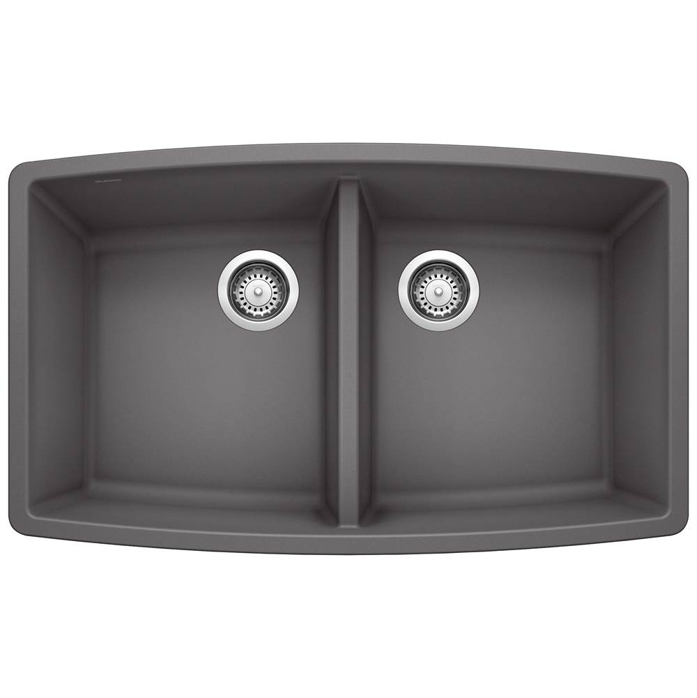 Performa SILGRANIT 33'' 50/50 Double Bowl Undermount Kitchen Sink - Cinder-related