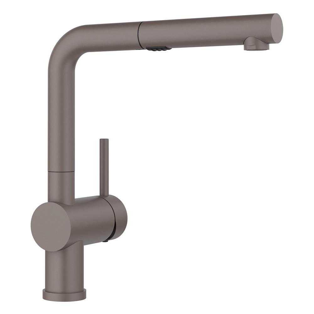 Linus Low Arc Pull-Out Dual-Spray Kitchen Faucet - Volcano Gray-shop